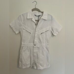 Zara Women’s White Short Sleeve Romper